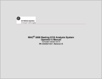 GE MAC 5000 EKG  MAC 5000 Operators Manual